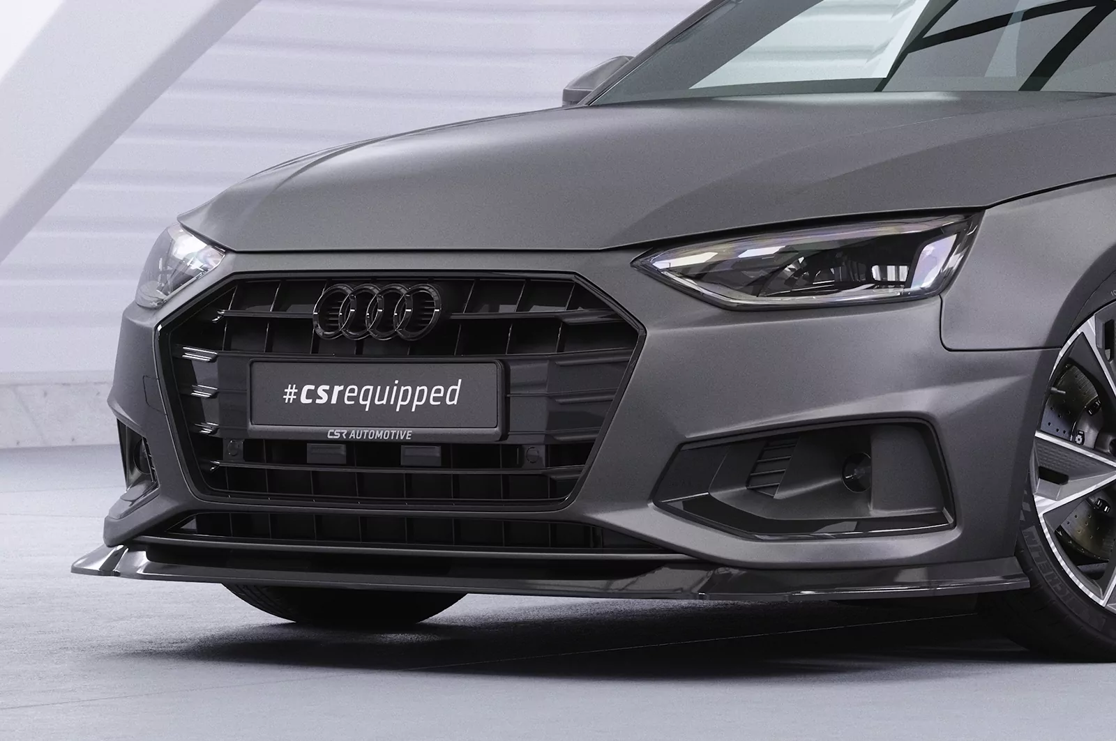 Cup-Spoilerlippe mit ABE für Audi A4 B9 (Typ 8W) CSL530 Schwarz Strukturiert