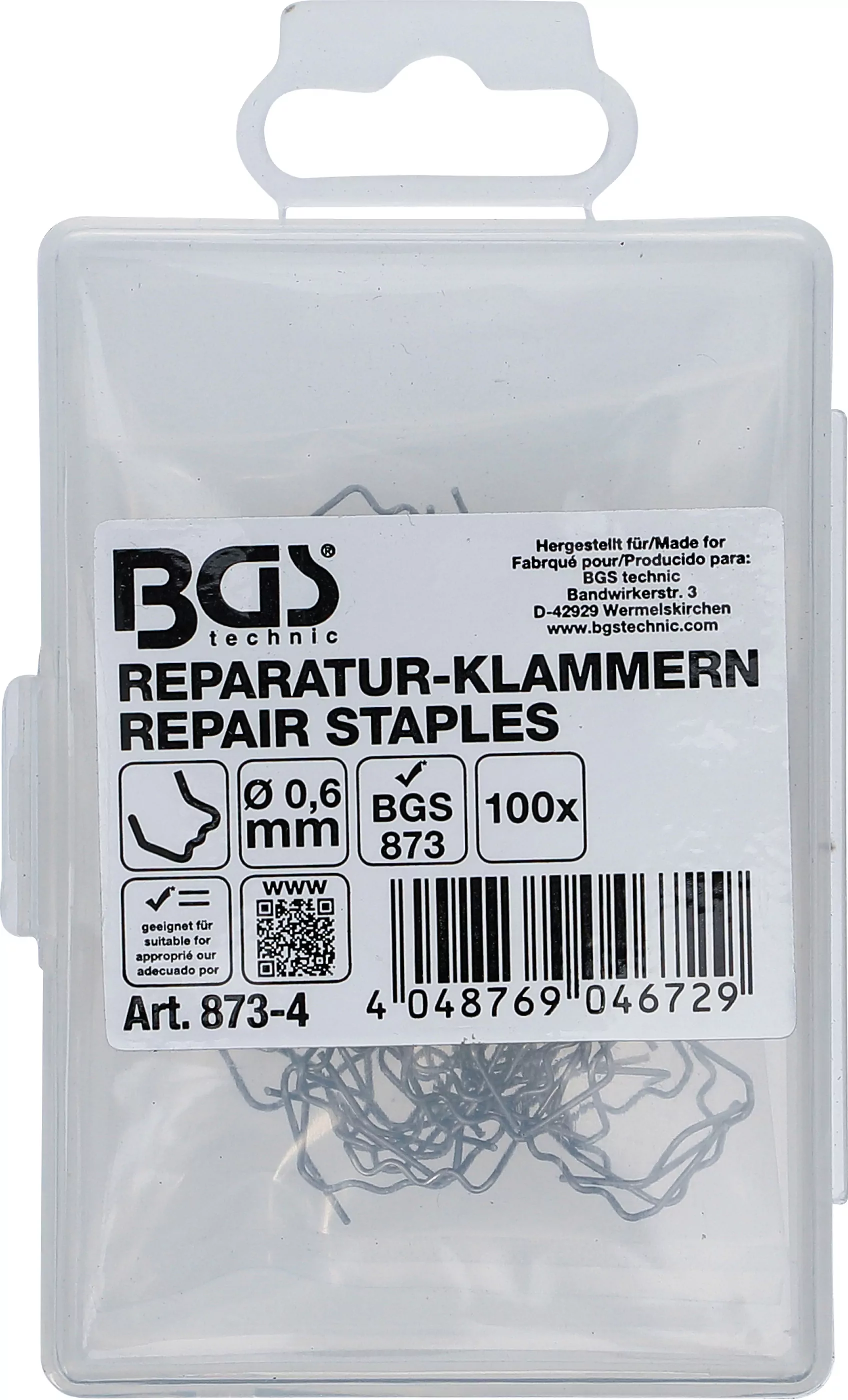 Reparatur-Klammern | L-Form | Ø 0,6 mm | 100-tlg.