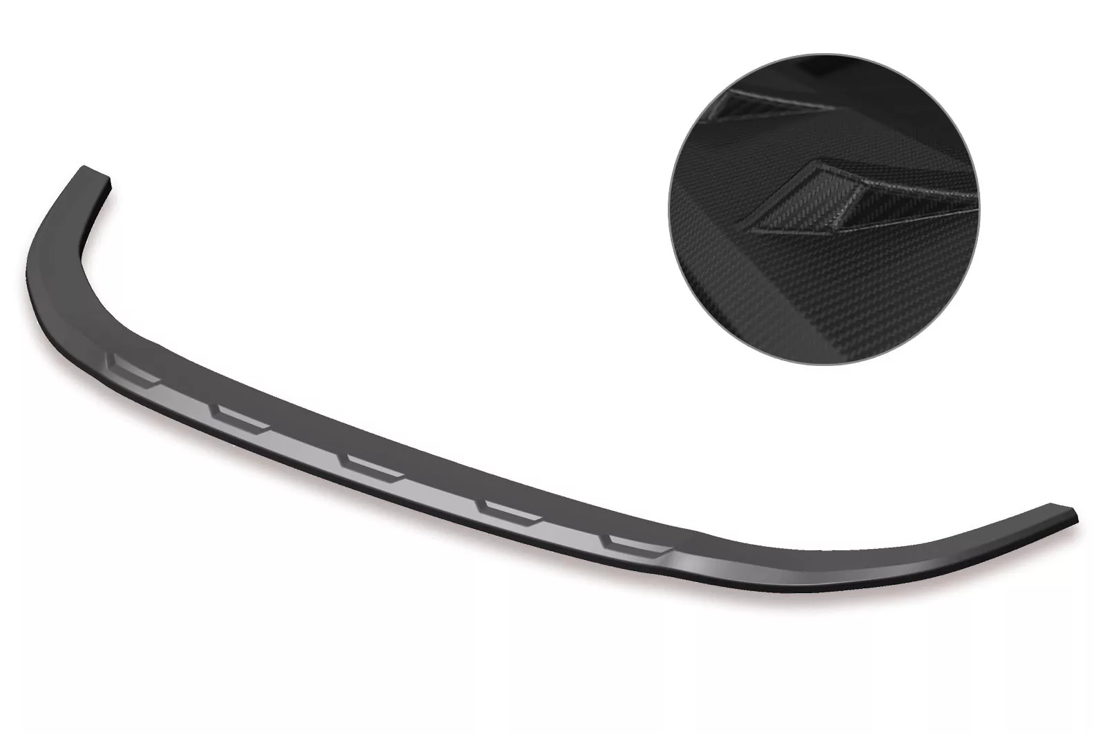 Cup-Spoilerlippe mit ABE für VW Golf 8 GTI, GTD, GTE, R-Line CSL429-M Carbon Look (matt)