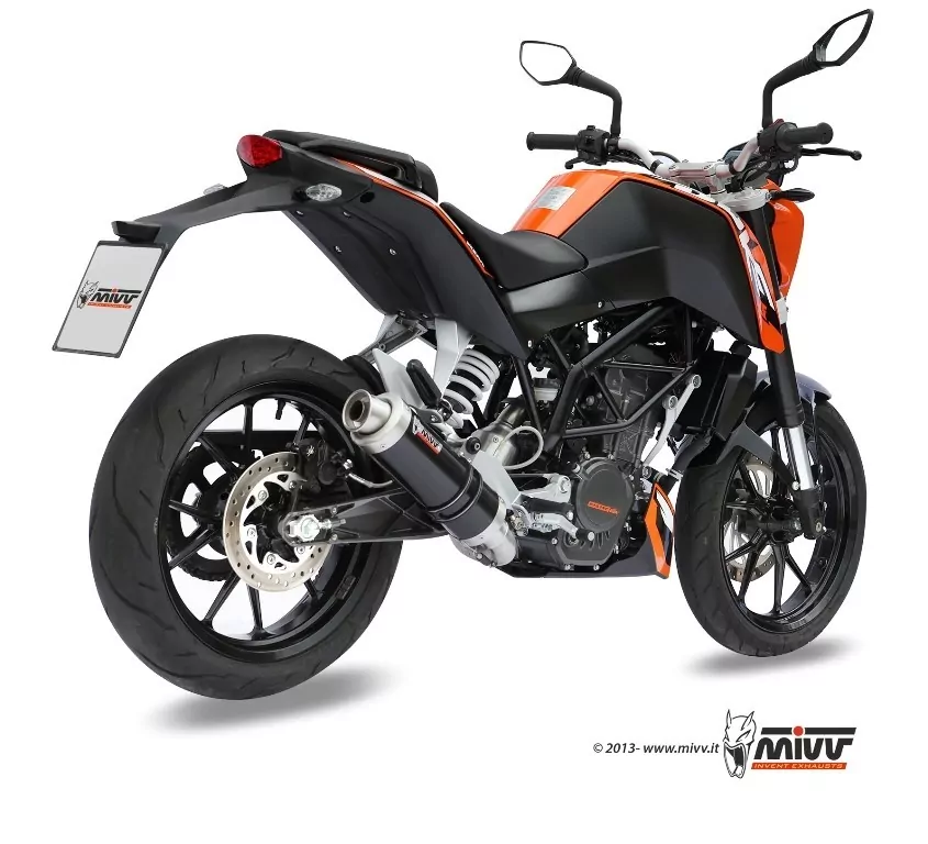 MIVV GP Edelstahl Schwarz KTM 125 Duke ´11/16 - KTM 200 Duke ´12/16