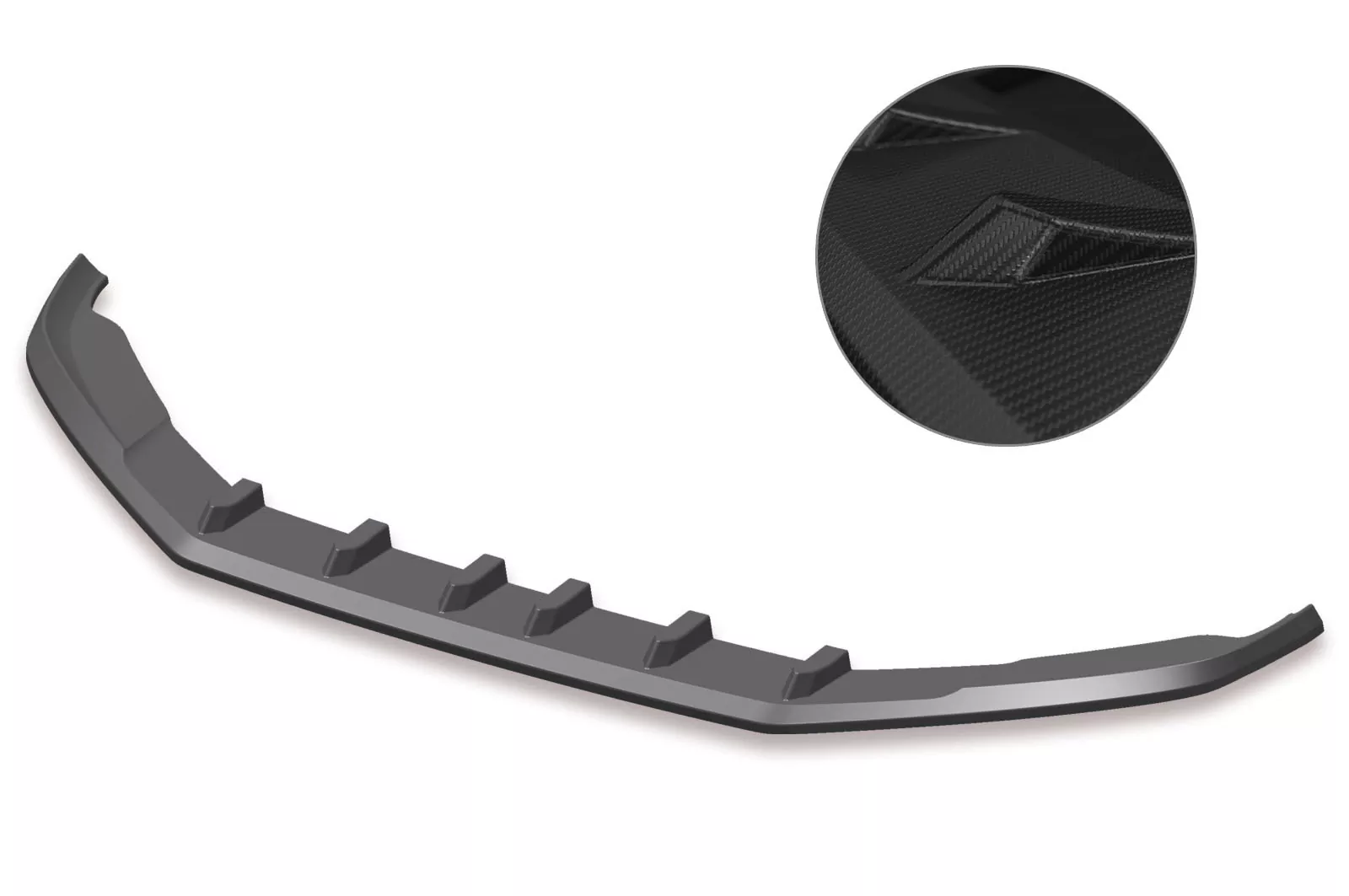Cup-Spoilerlippe mit ABE für VW Scirocco III R-Line CSL386-M Carbon Look (matt)