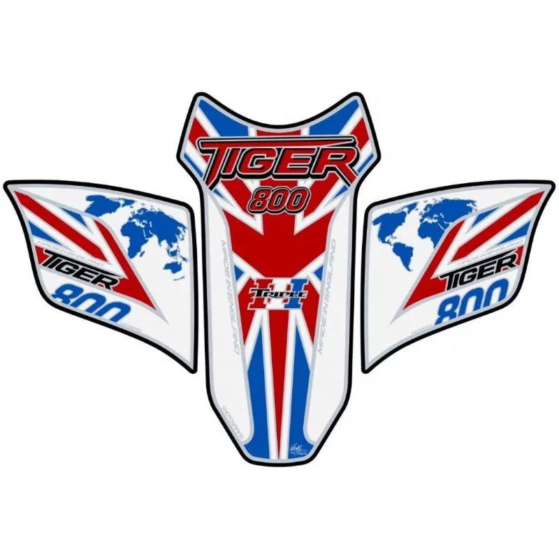 Motografix Triumph Tiger 800 3D Gel Tank Pad Protector TT029WUJ