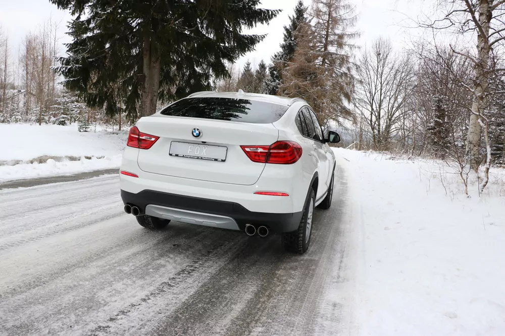 BMW X4 F26 ohne M-Paket - 35i 35d  Endschalldämpfer quer Ausgang rechts/links - 2x90 Typ 25 rechts/links