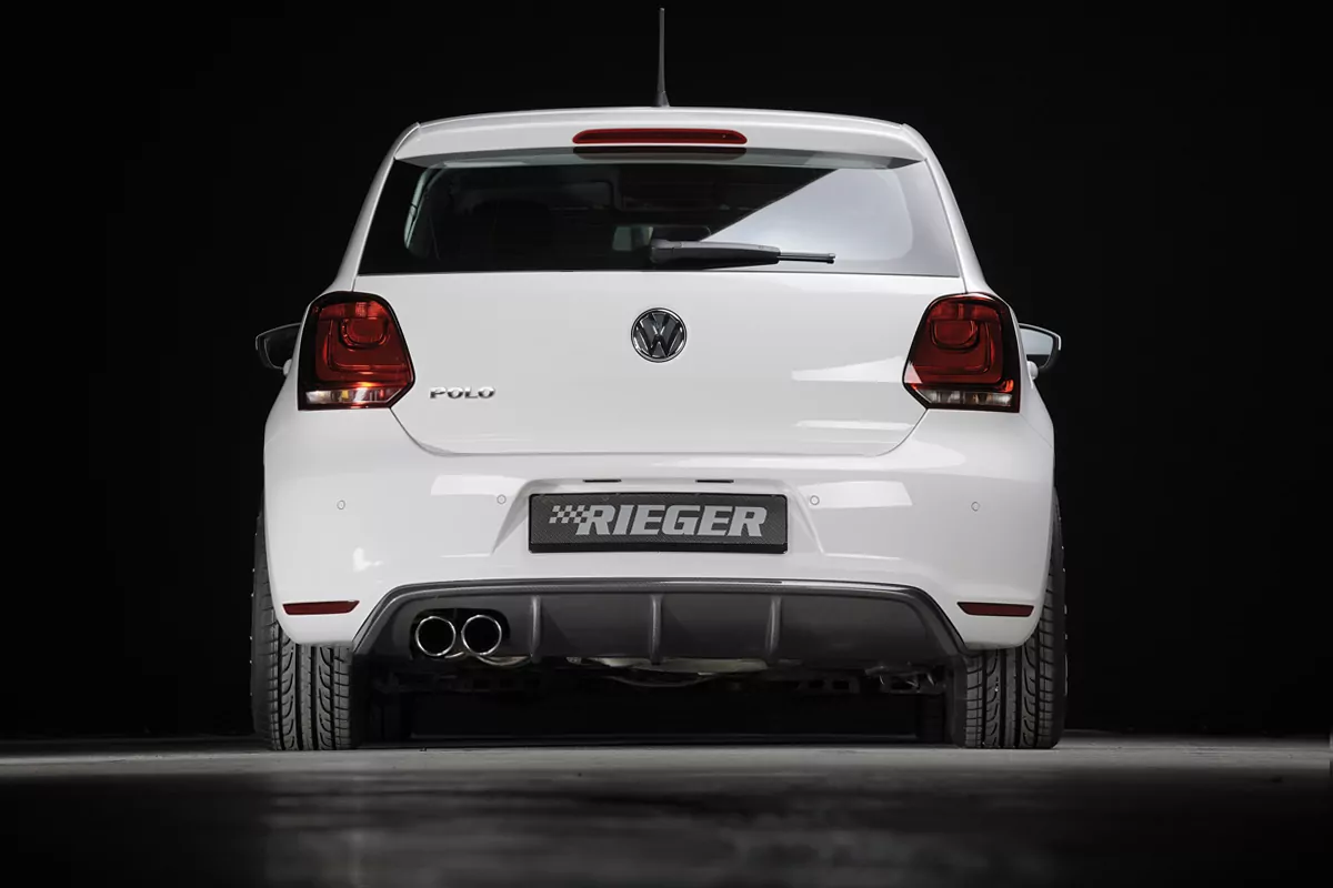 Rieger Heckeinsatz für VW Polo 6 GTI (6R) - 5-tür. 05.10-01.14 (bis Facelift) carbon optik