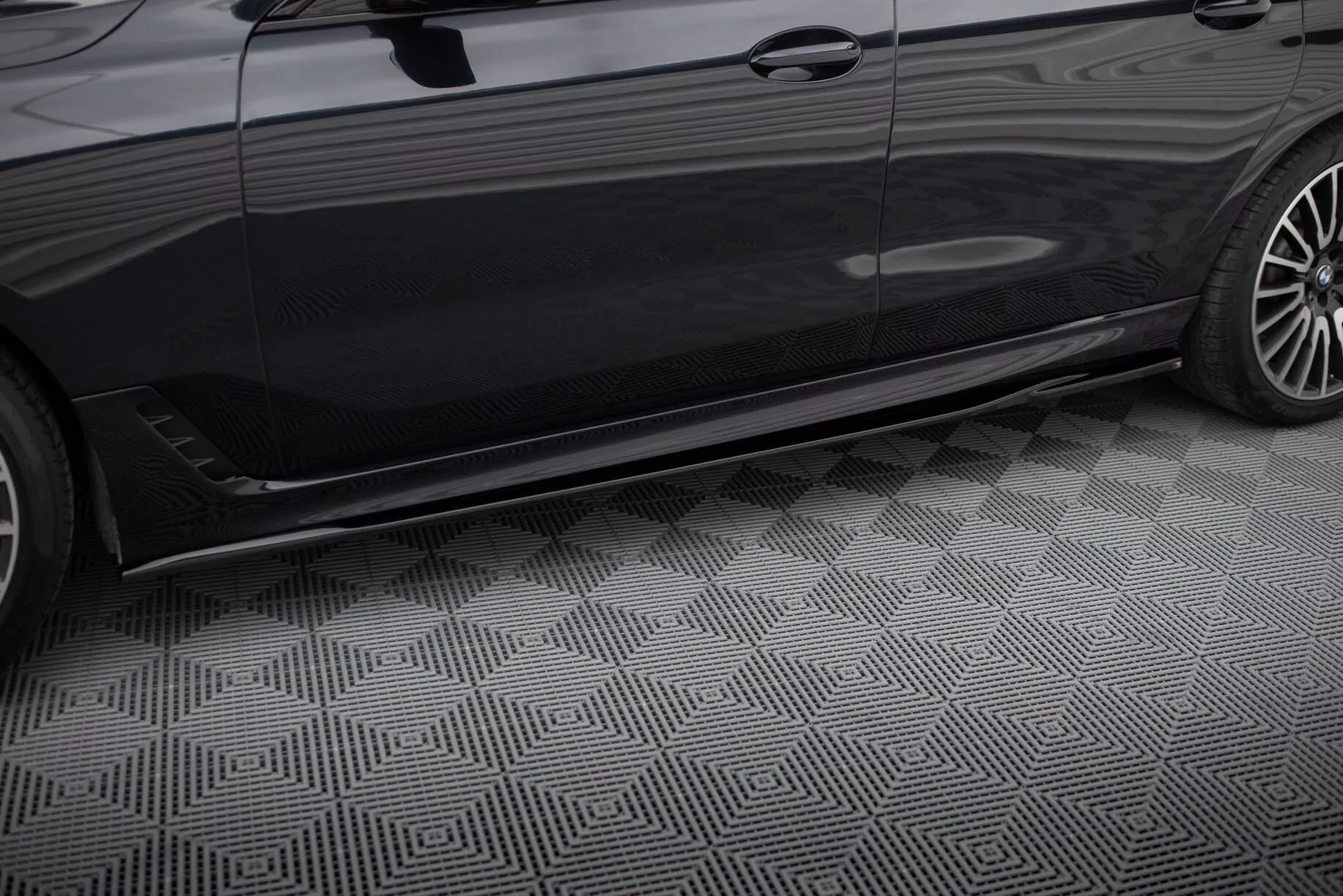 Seitenschweller Ansatz Für BMW 6er GT G32 M-Paket Schwarz Hochglanz