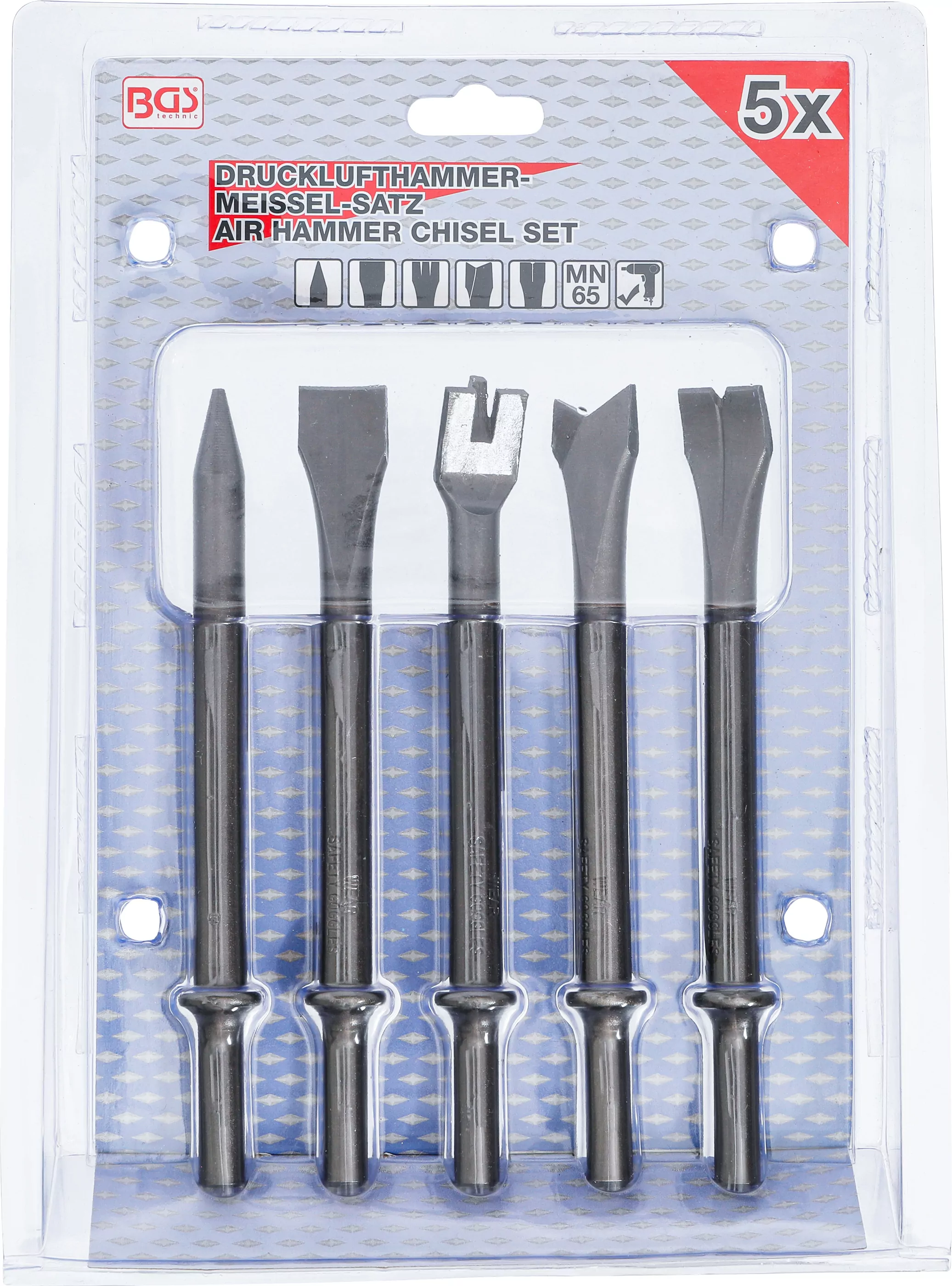 Drucklufthammer-Meißel-Satz | 5-tlg.