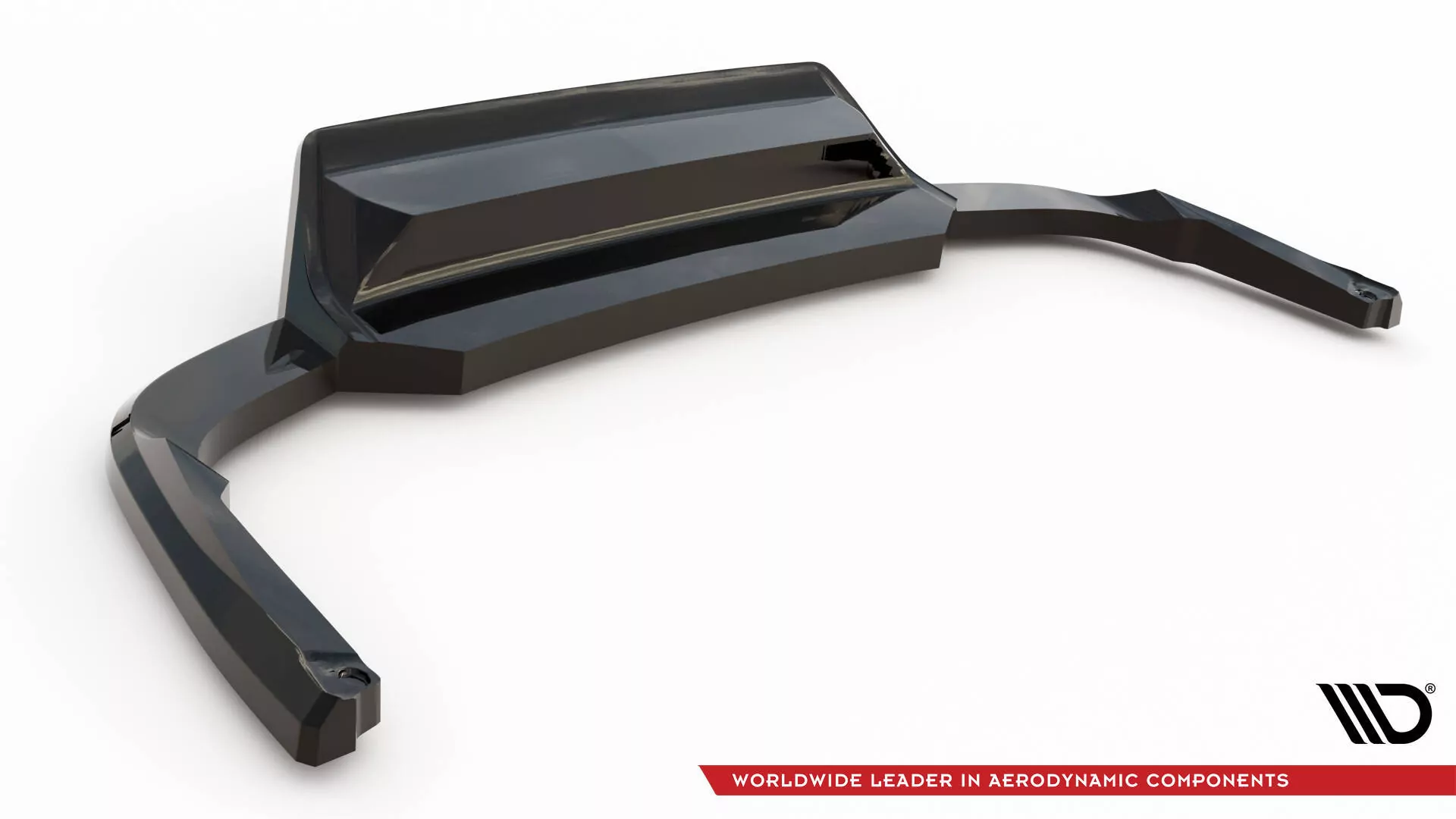 Hinten Splitter (mit Einem Vertikalem Balken) Skoda Kodiaq RS Mk1 / Mk1 Facelift Schwarz Hochglanz