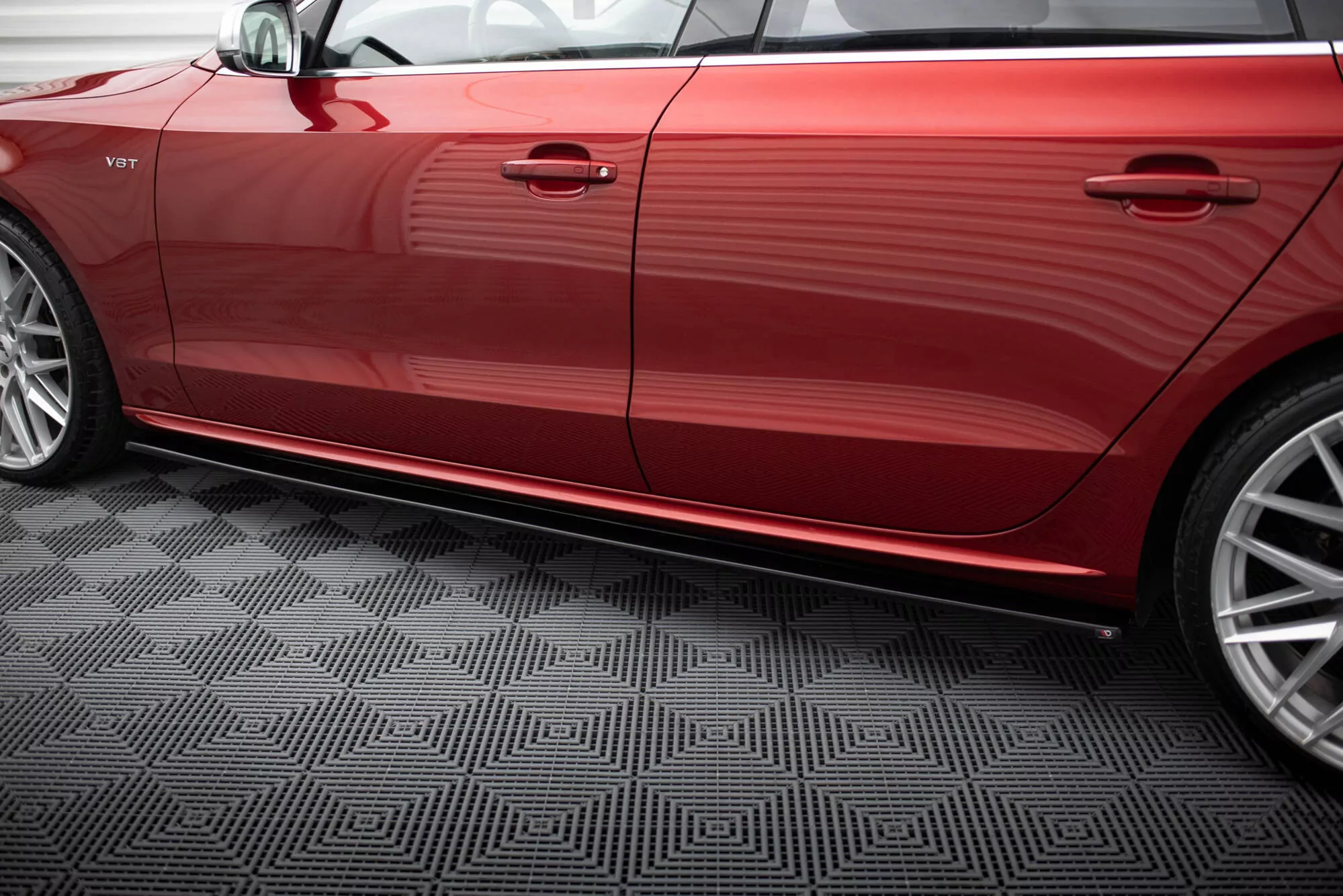 Seitenschweller Ansatz Passend Für Passend Für AUDI A5 SPORTBACK S-LINE 8T Schwarz Hochglanz Schwarz Hochglanz