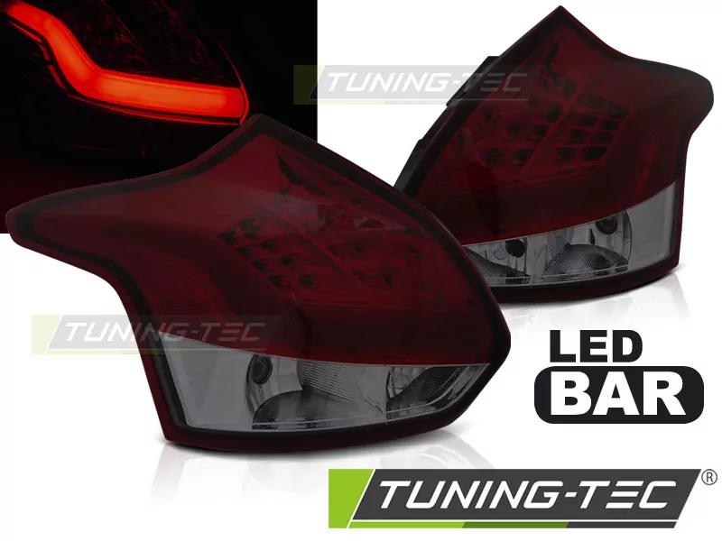 Ford Focus 3 11-10.14 Hatchback Red Smoke Led Bar