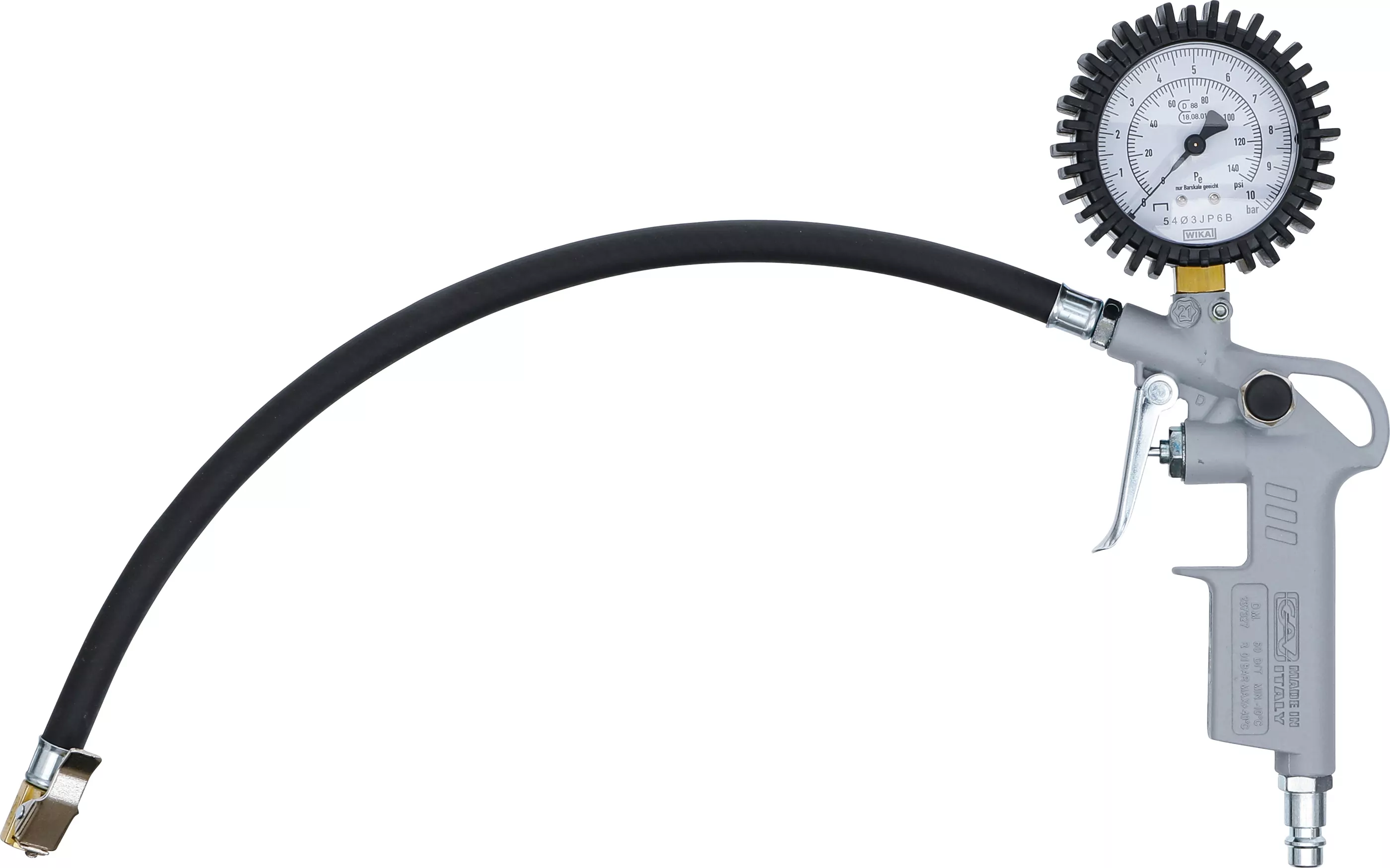 Druckluft-Reifenfüllpistole | geeicht | 0 - 10  bar