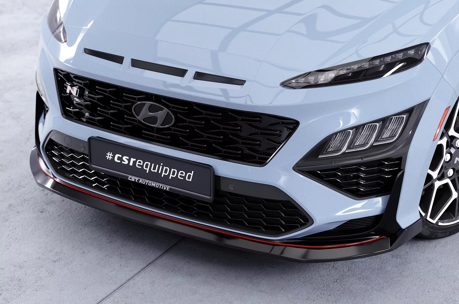 Cup-Spoilerlippe mit ABE für Hyundai Kona N/N-Line CSL661 Schwarz Strukturiert