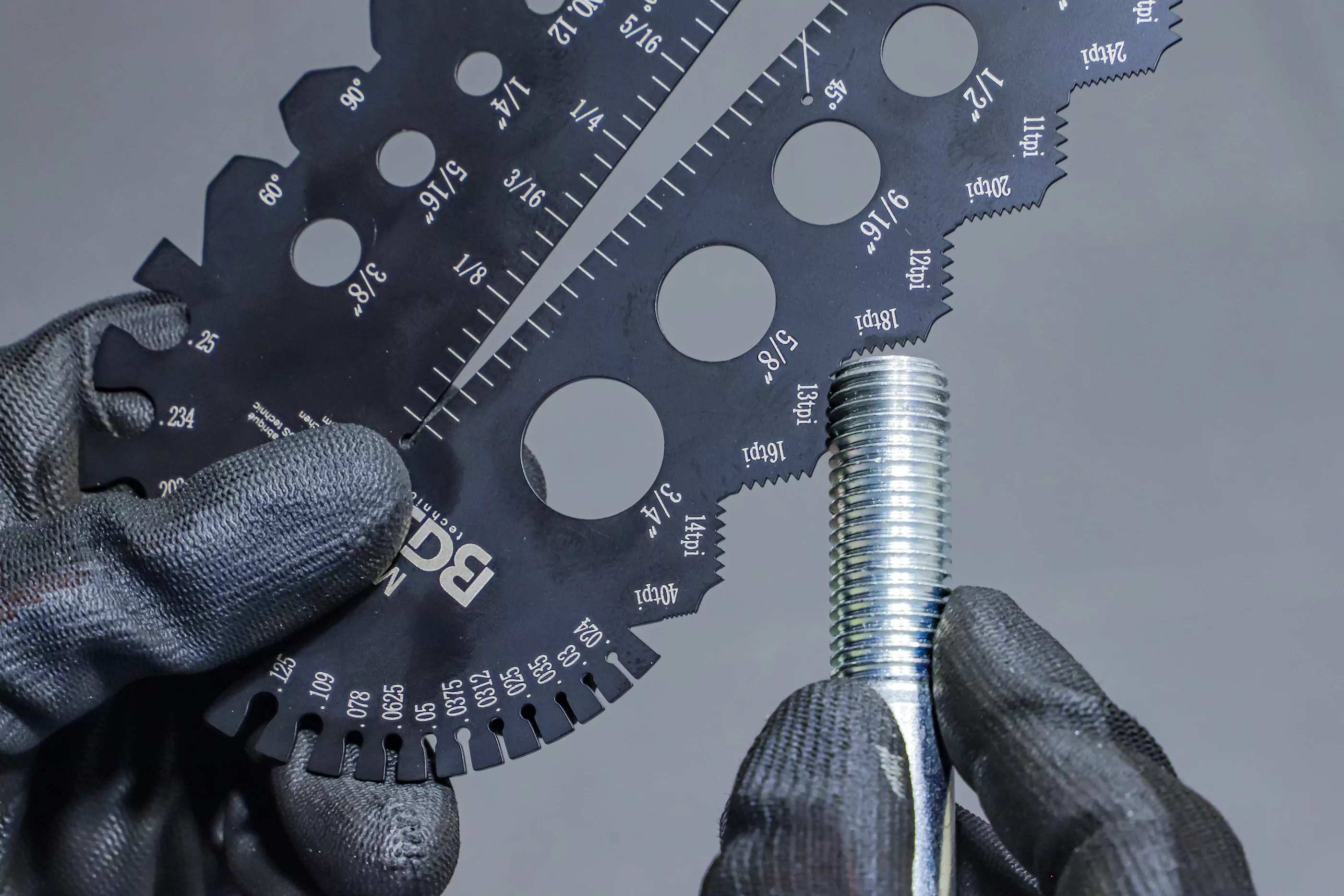 Schrauben- und Gewindeschablone | Zollgrößen | 1/4 - 2"