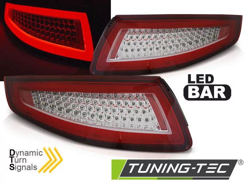 Led Bar Tail Lights Red Whie Seq Fits Porsche 911 997 04-09