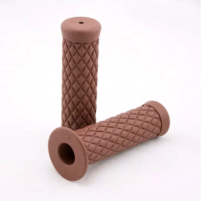 Choppergriff "Diamond" | braun | 7/8"-22 mm Länge: 125 mm | geschlossen