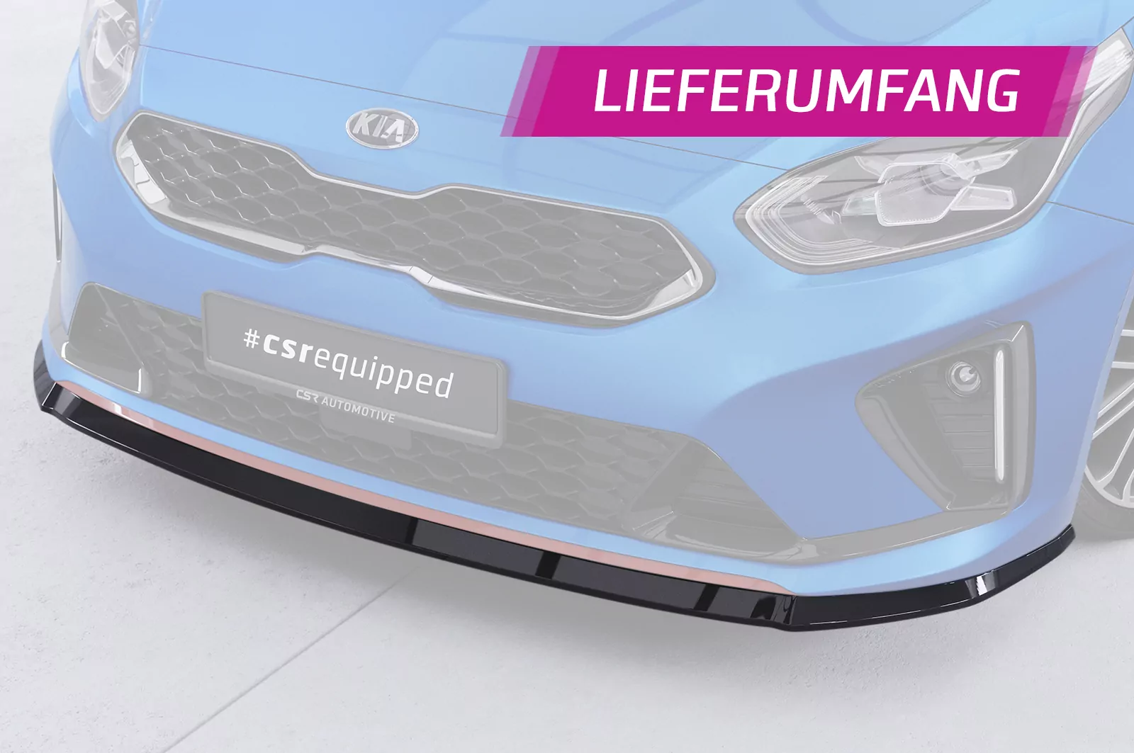 Cup-Spoilerlippe mit ABE für Kia Ceed (CD) GT CSL422 Strukturiert (schwarz matt)