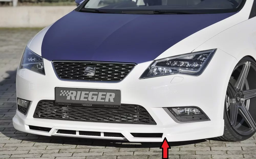 Rieger Spoilerlippe für Seat Leon (5F) - 5-tür. 10.12-12.16 (bis Facelift) carbon optik