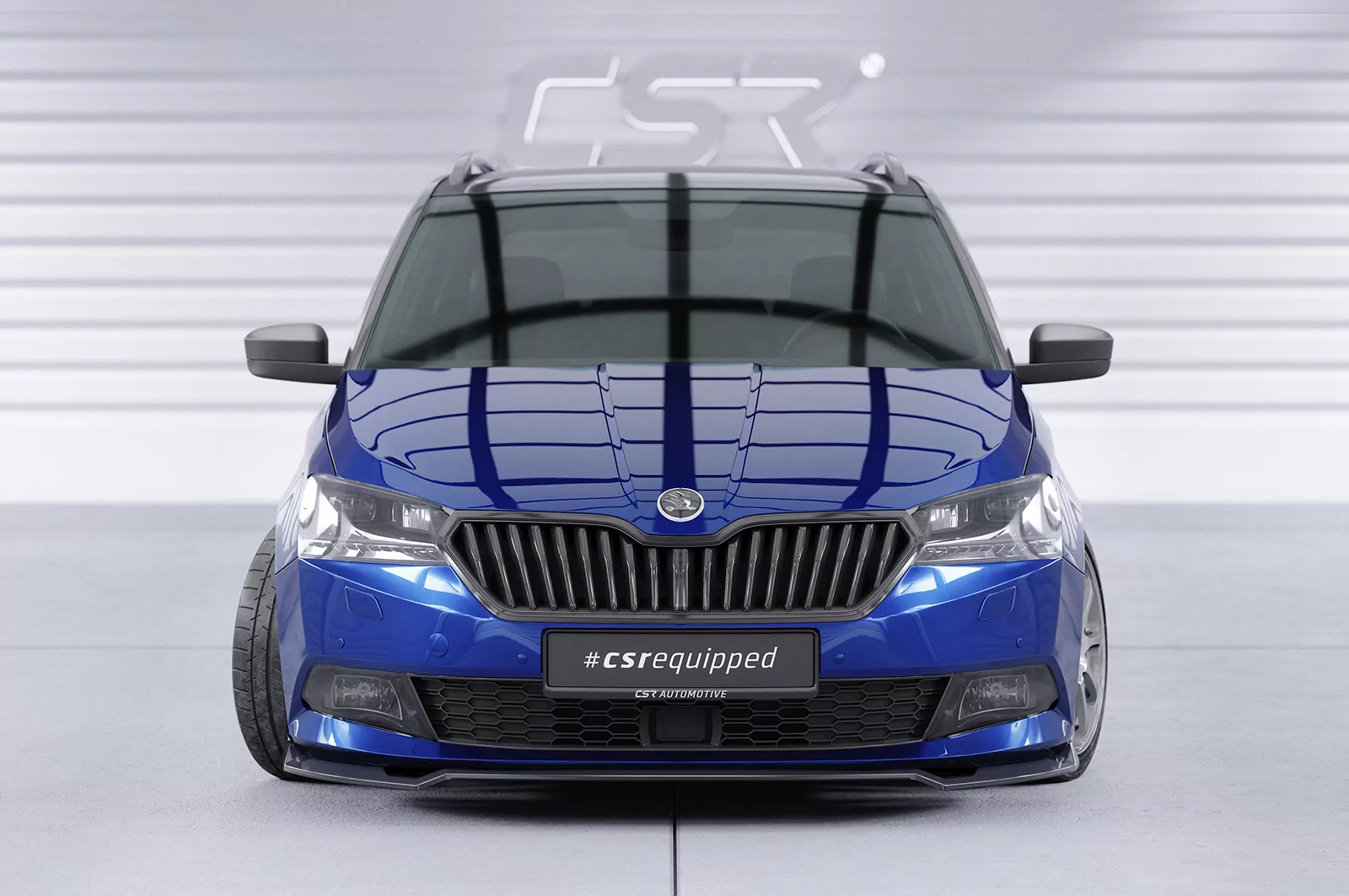 Cup-Spoilerlippe mit ABE für Skoda Fabia 3 (Typ NJ) CSL631 Schwarz Strukturiert