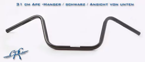 1" Zoll-Lenker "Ape Hanger" | schwarz/Kerbe B 92 cm x T 20cm x H 31cm x B/Mitte 20cm
