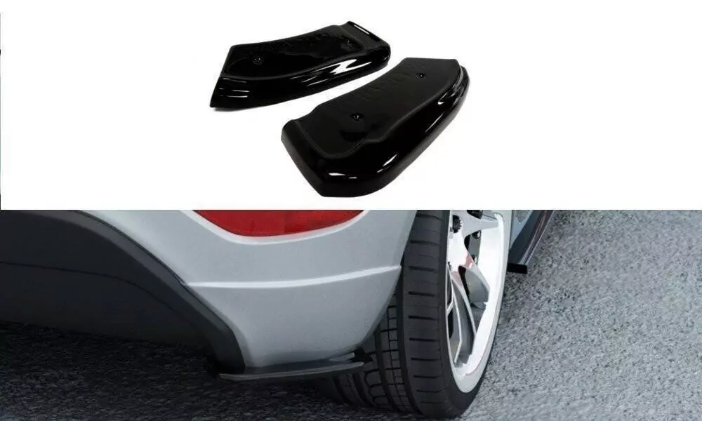 Heck Ansatz Flaps Diffusor Passend Für Diffusor Passend Für FORD FIESTA MK7 ST / STLINE / ZETEC S Schwarz Hochglanz Schwarz Hochglanz