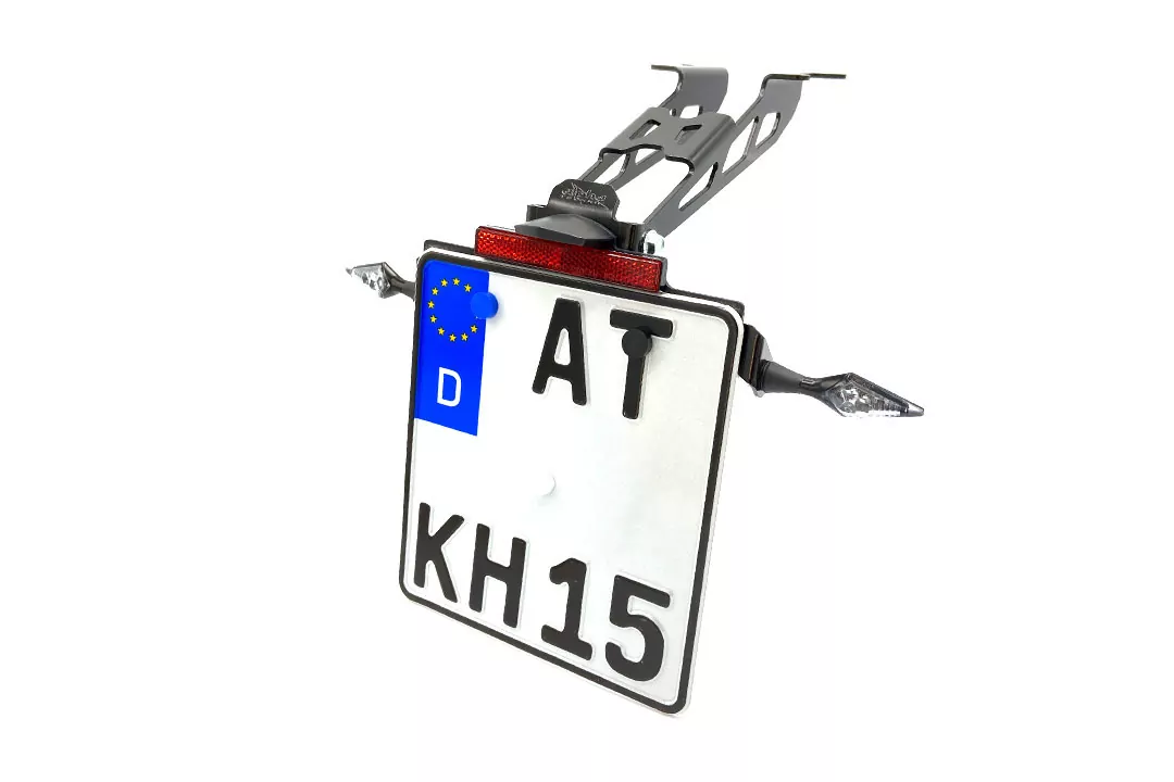 alpha Technik Kennzeichenhalter für Yamaha MT-09 / MT-09 SP Typ RN69 / RN82 / RN83 ab Modelljahr 2021-