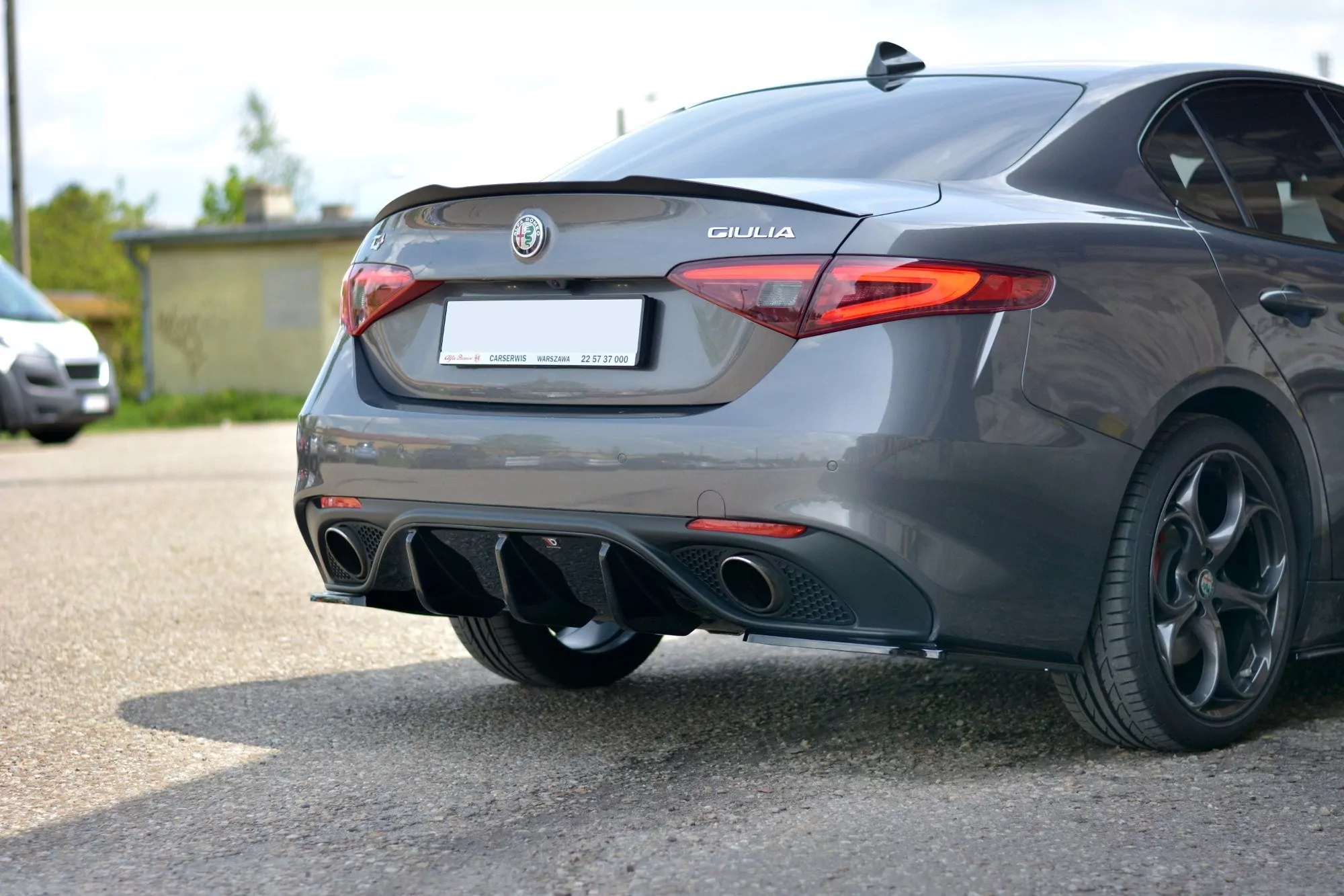 Spoiler CAP Passend Für Passend Für ALFA ROMEO GIULIA VELOCE Schwarz Hochglanz Schwarz Hochglanz