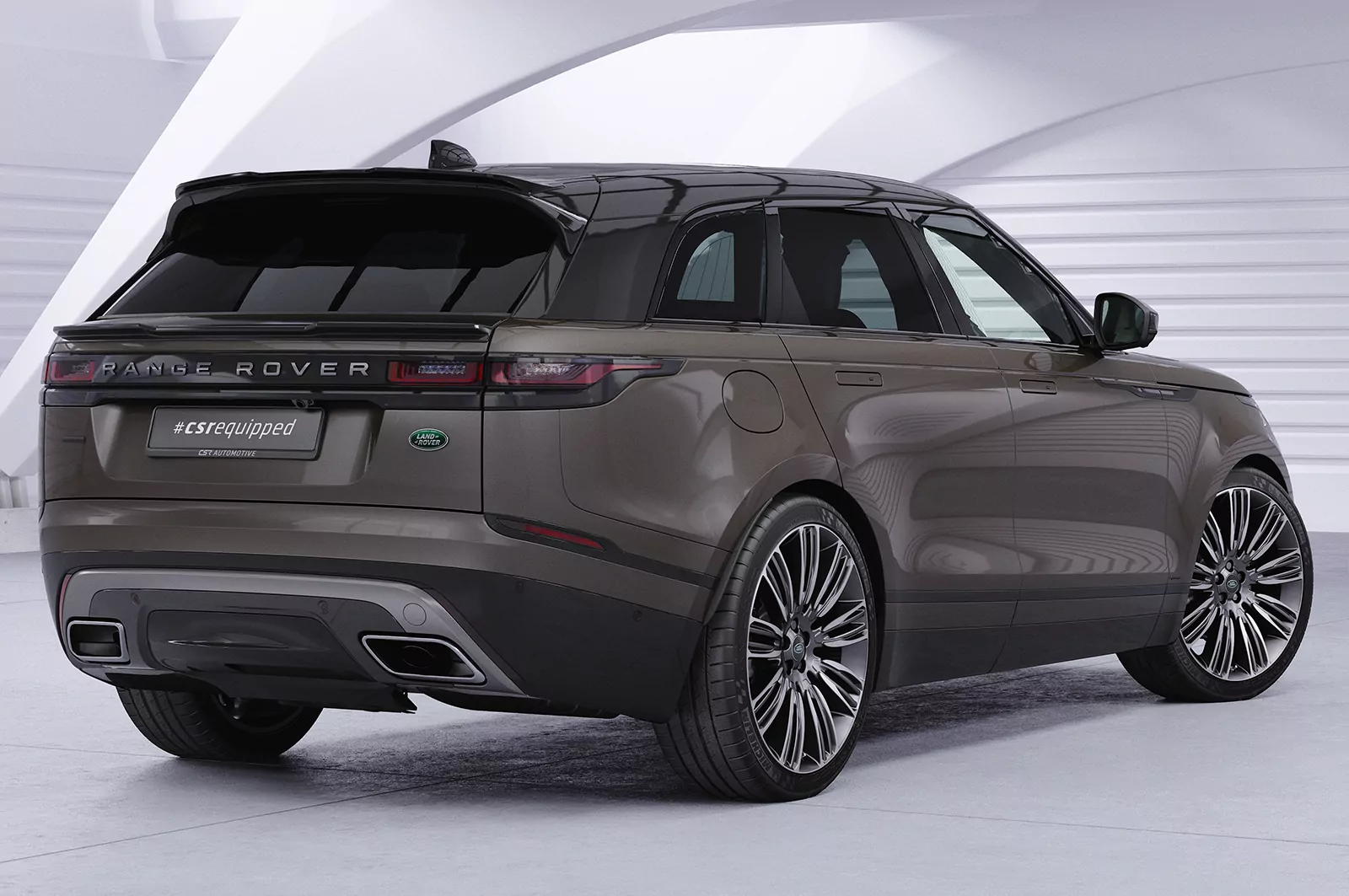 Heckflügel mit ABE für Land Rover Range Rover Velar HF033 Schwarz Strukturiert