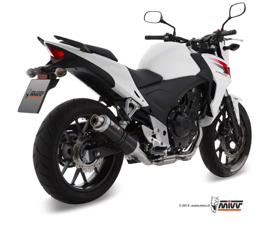 MIVV GP Edelstahl Schwarz Honda CB 500 F/X ´13/15 - CBR 500 R ´13/15