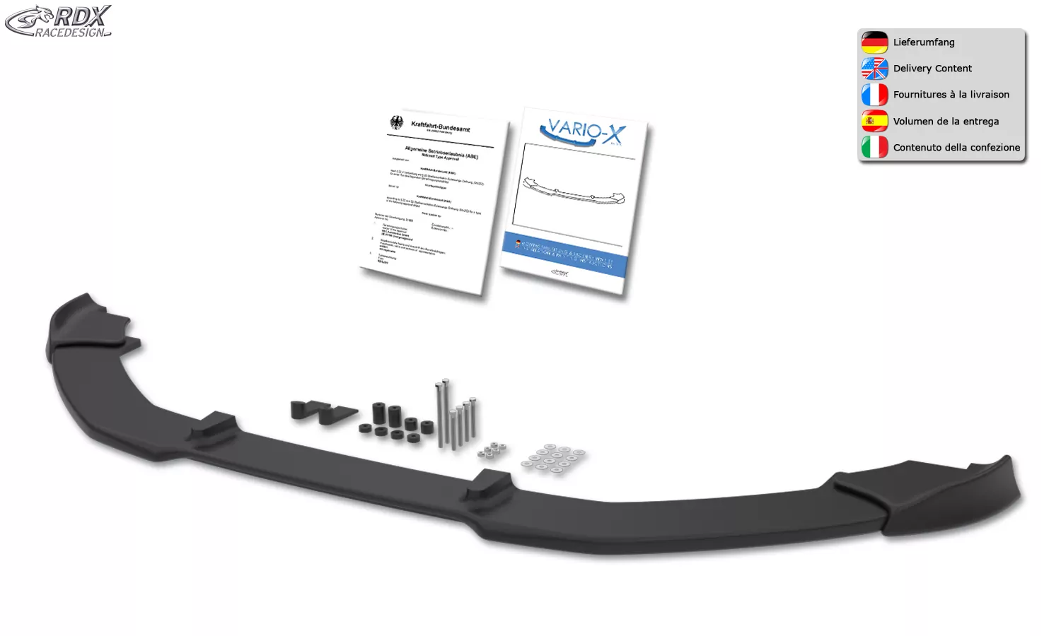 RDX Frontspoiler VARIO-X für VW Beetle 2011+ Frontlippe Front Ansatz Vorne Spoilerlippe