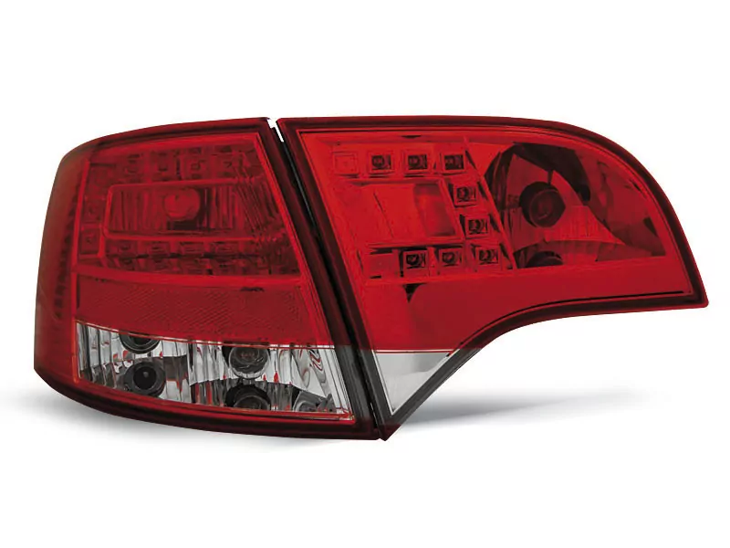 Led Tail Lights Red White Fits Audi A4 B7 11.04-03.08 Avant