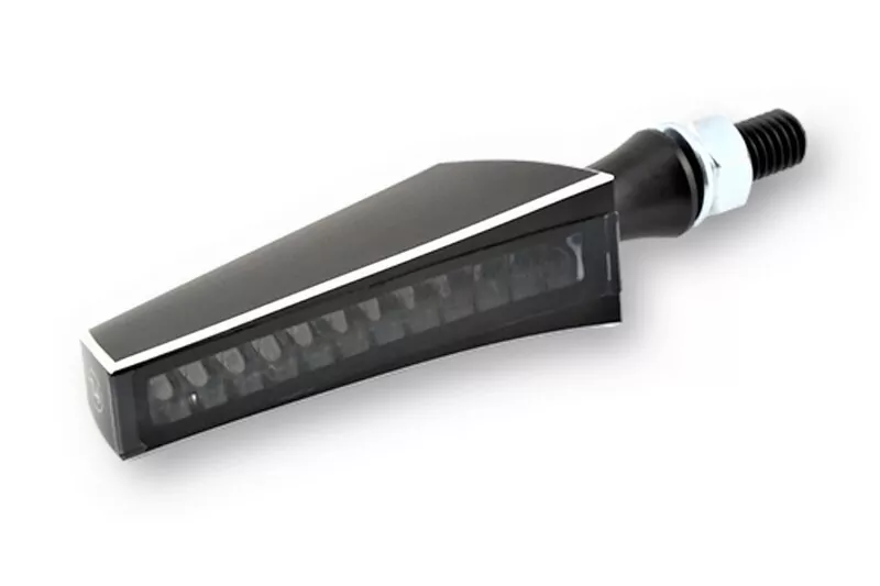 HIGHSIDER LED Sequenz-Blinker STS 1, schwarzes 2C Gehäuse, getöntes Glas