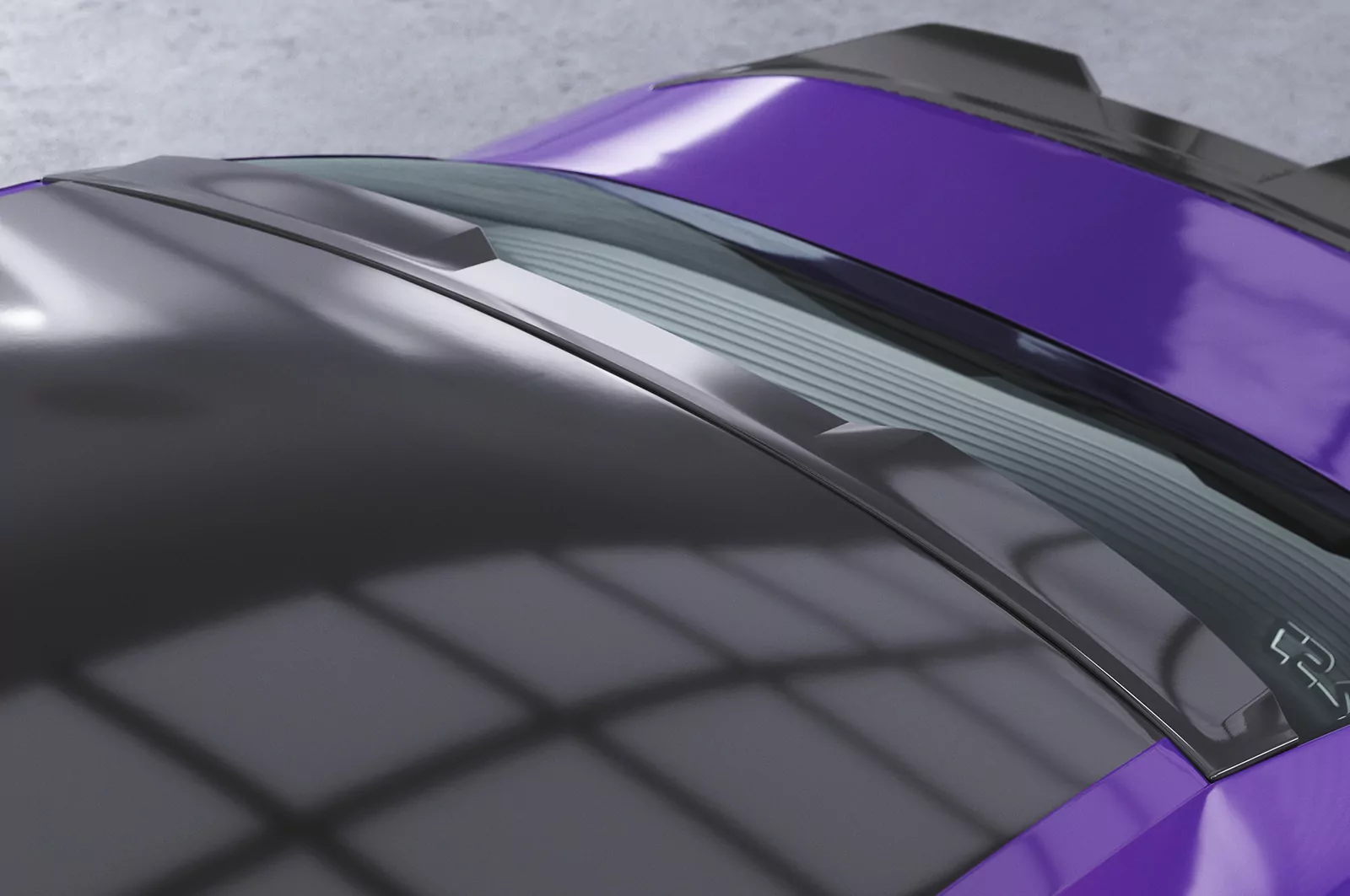 Heckscheibenblende für BMW 2er G42 / G87 Coupe HSB097 Schwarz Strukturiert