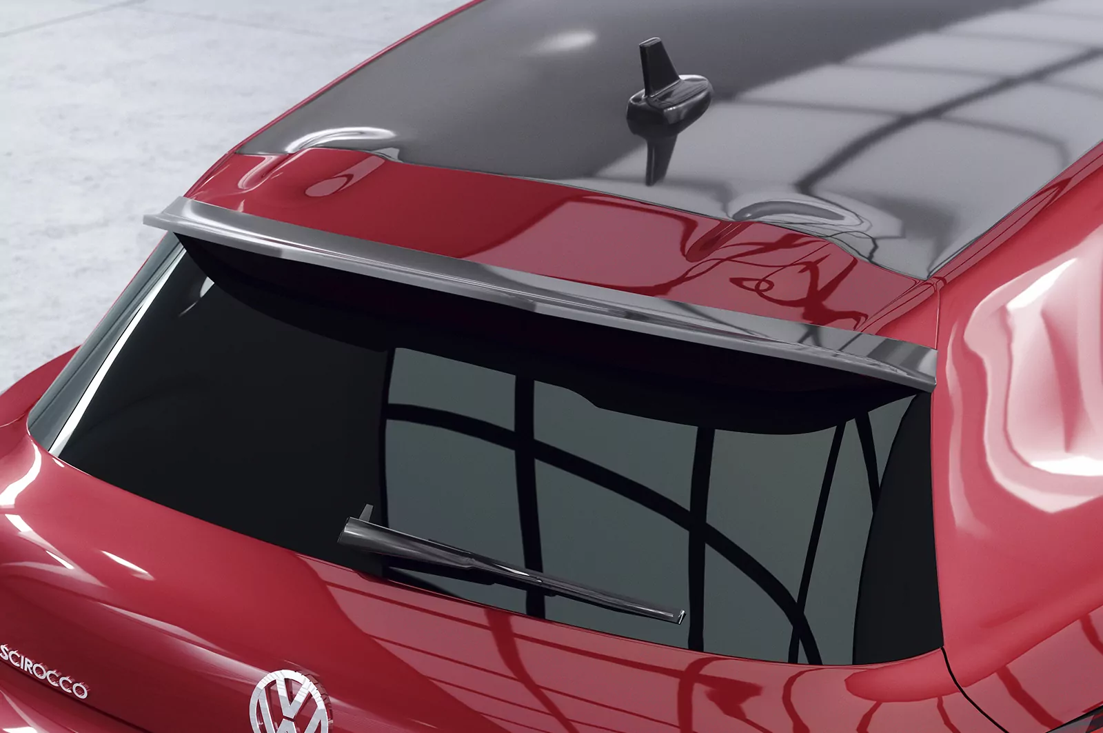 Heckflügel mit ABE für VW Scirocco III HF597 Strukturiert (schwarz matt)