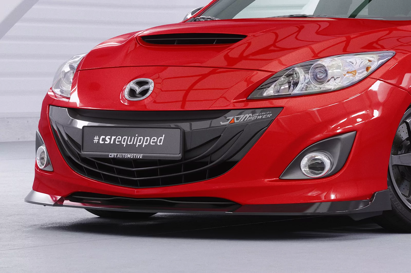 Cup-Spoilerlippe mit ABE für Mazda 3 (Typ BL) MPS CSL650 Schwarz Strukturiert