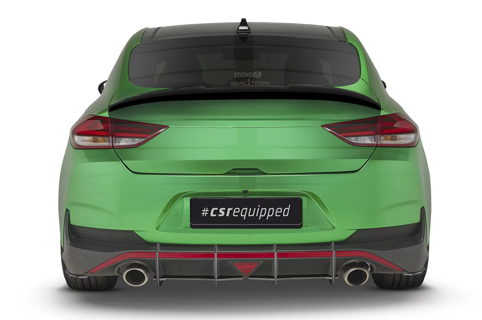 Heckflügel mit ABE für Hyundai i30 N Fastback (PD) HF819 Strukturiert (schwarz matt)