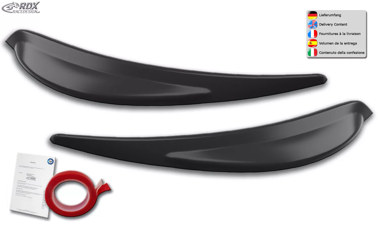 RDX Scheinwerferblenden für DACIA Lodgy & Dokker SD (2012-2022) Böser Blick