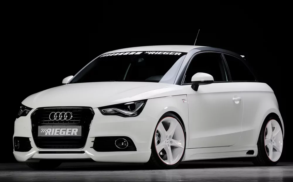 Rieger Seitenschweller rechts  matt schwarz für Audi A1 (8X) 5-tür. (Sportback) 08.10-12.14 (bis Facelift)