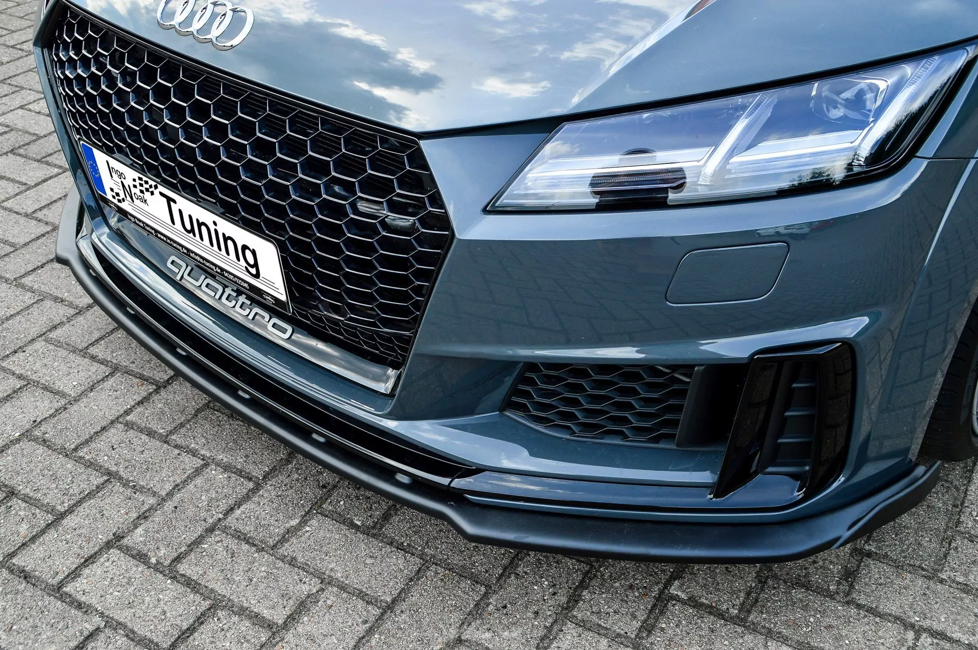 Spoilerschwert Frontspoiler mit Wing aus ABS für Audi TT+TTS 8S S-Line Facelift