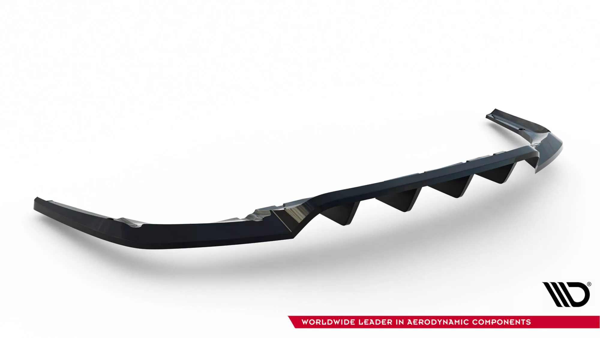 Hinten Splitter (mit Einem Vertikalem Balken) Maserati Levante GT Mk1 Facelift Schwarz Hochglanz