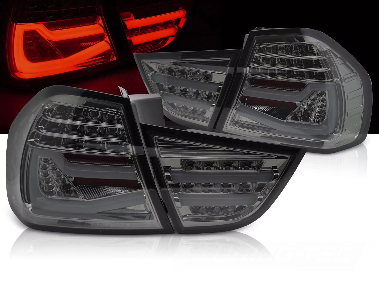 Led Bar Tail Lights Smoke Seq Fits Bmw E90 09-11