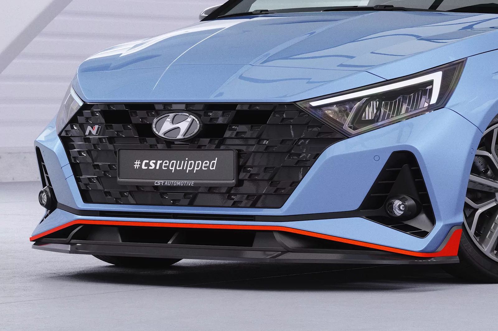 Cup-Spoilerlippe mit ABE für Hyundai I20 (BC3) N, N Performance und N-Line CSL588 Schwarz Strukturiert