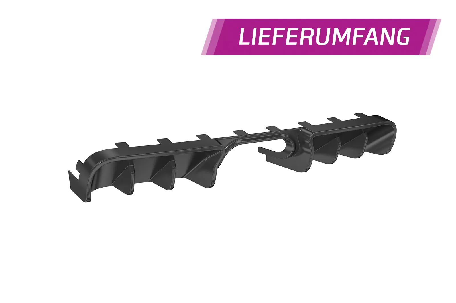 Heckansatz für Mini R58 / R59 JCW HA417 Schwarz Strukturiert