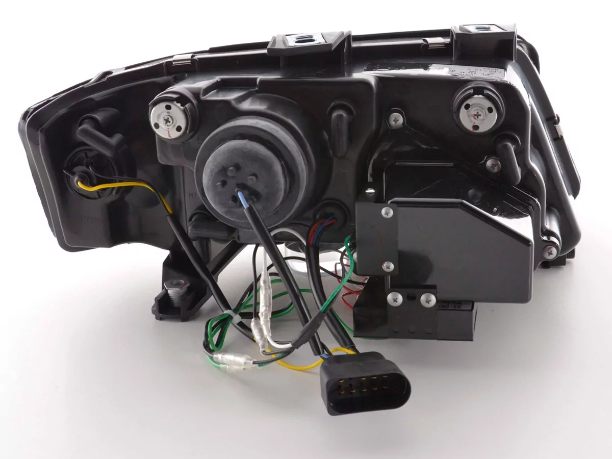 Scheinwerfer Set Daylight LED TFL-Optik Audi A6 Typ 4B Bj. 01-04 schwarz