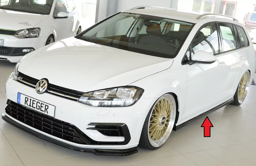 Rieger Seitenschweller rechts  (XS) glanz schwarz für Seat Leon Cupra (5F) 5-tür. (ST/Kombi) 01.17- (ab Facelift)