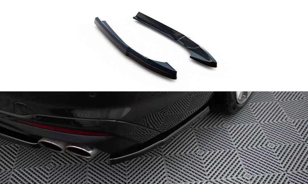 Heck Ansatz Flaps Diffusor Für Audi S4 B9 Facelift Schwarz Hochglanz