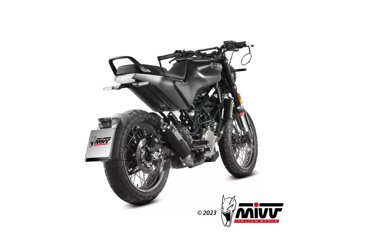 MIVV HR-1 Edelstahl Schwarz HUSQVARNA SVARTPILEN 125 21-24
