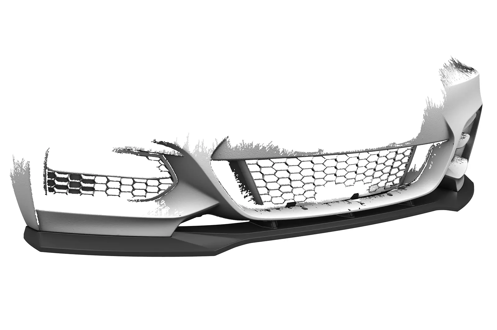 Cup-Spoilerlippe mit ABE für BMW 2er (F22/F23) M-Paket CSL514 Schwarz Strukturiert