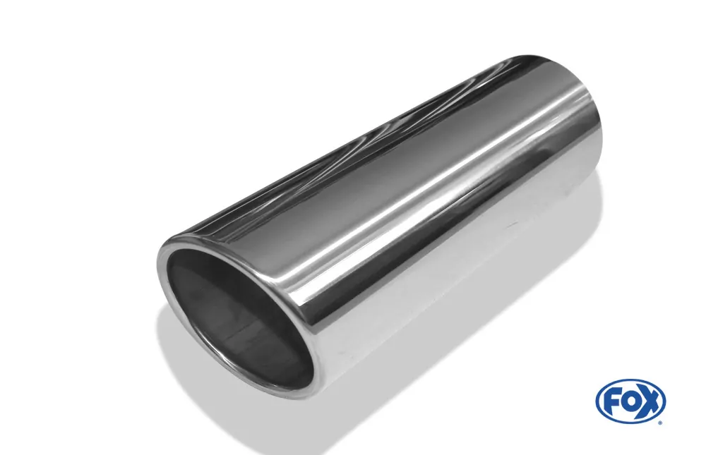 Anschweißendrohr Typ 16  Ø 100 mm / Länge: 300 mm  - rund / eingerollt / 15° abgeschrägt / ohne Absorber