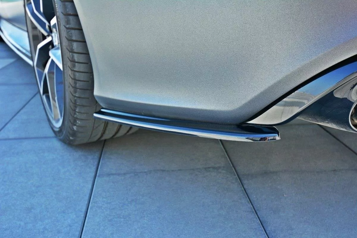 Heck Ansatz Flaps Diffusor Passend Für Diffusor Passend Für Audi RS7 FL Schwarz Hochglanz Schwarz Hochglanz