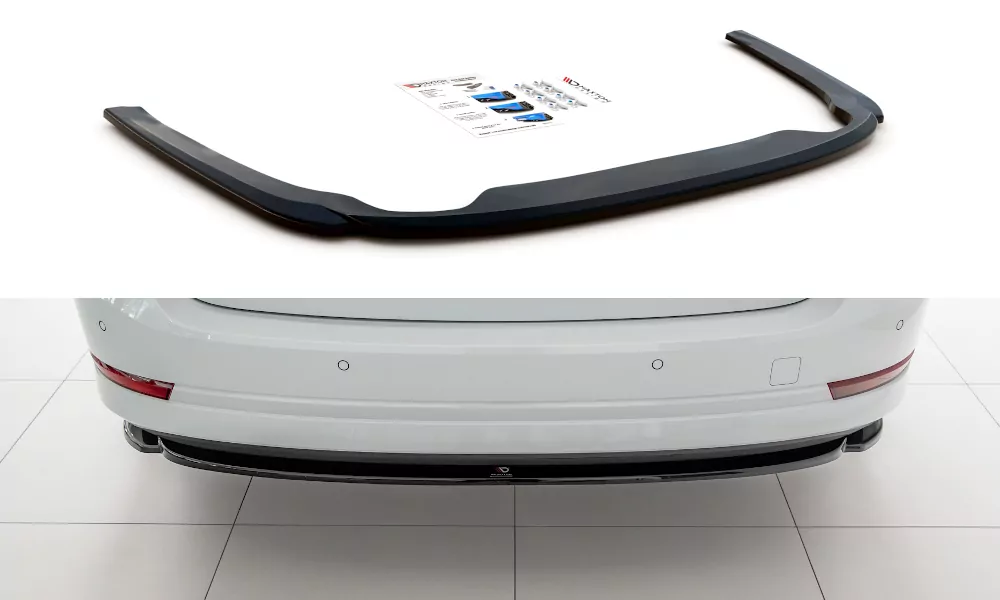 Mittlerer Diffusor Heck Ansatz Passend Für Skoda Octavia Mk4 Schwarz Hochglanz