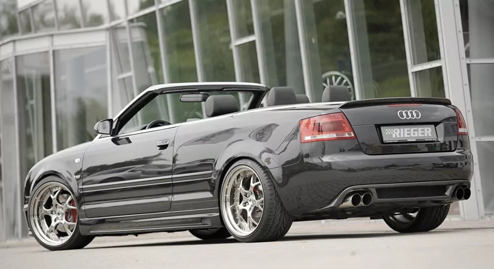 Rieger Seitenschweller links  carbon look für Audi A4 (8H) Cabrio 04.02-12.05 (bis Facelift)